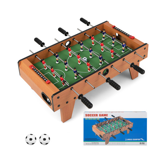Compact 27 Inch Foosball Table with Legs and Accessories