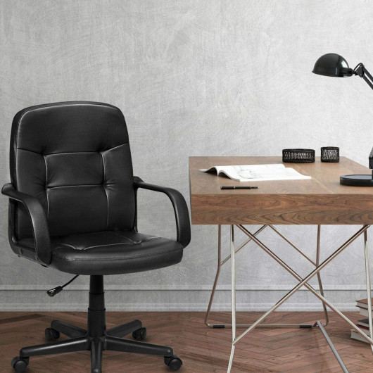 Ergonomic High Back Office Chair with Adjustable Height and Wheels