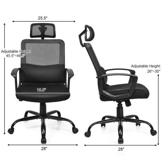 Ergonomic High Back Mesh Office Chair with Adjustable Headrest - Image 4
