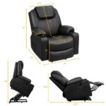 Electric Power Lift Recliner with Massage, Heat, and USB Port