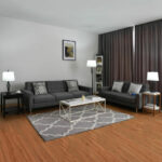 Modern Metal Lamps with White Shades for Living Room (Set of 3)