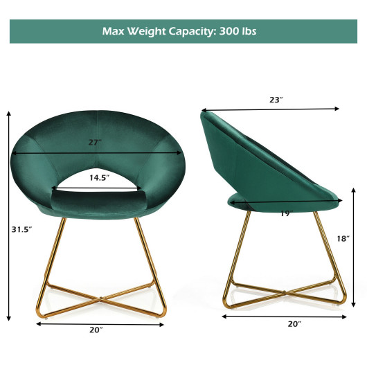 Velvet Accent Chair with Gold Legs and Ergonomic Design - Image 5