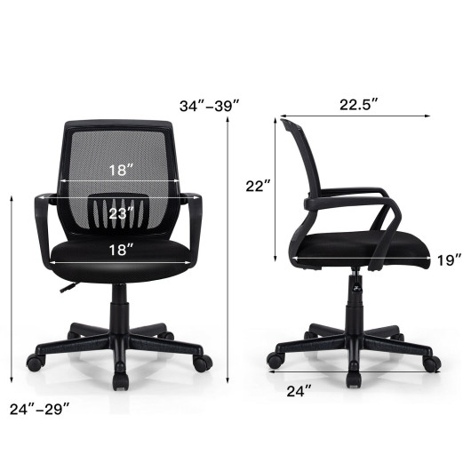 Ergonomic Mid-Back Mesh Office Chair with Lumbar Support - Image 5