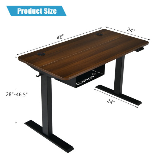 Electric Height Adjustable Sit to Stand Desk with USB Port