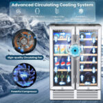 Dual Zone Wine and Beverage Cooler with Digital Controls