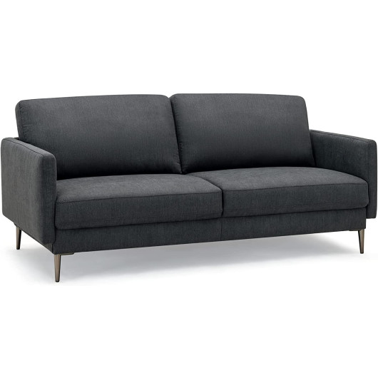 Modern Two-Seat Fabric Loveseat with Cushions for Small Spaces
