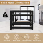 2-Tier Metal Wine Rack with Adjustable Foot Pads (8 Bottles)