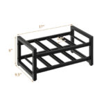 2-Tier Metal Wine Rack with Adjustable Foot Pads (8 Bottles)