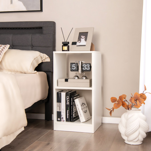 Space-Saving 2-Tier Bookcase Set with Anti-Tip Design (Set of 2)