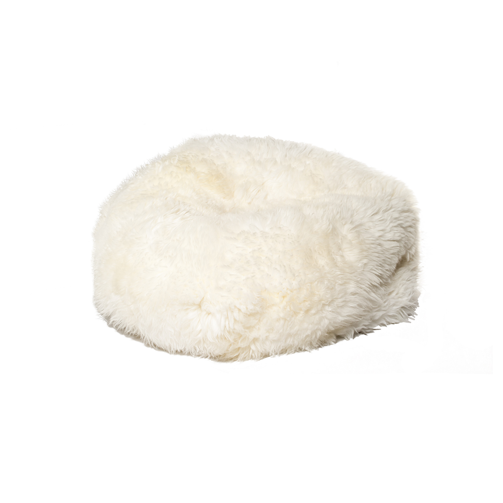 31 Inch White Short-Hair Sheepskin Bean Bag