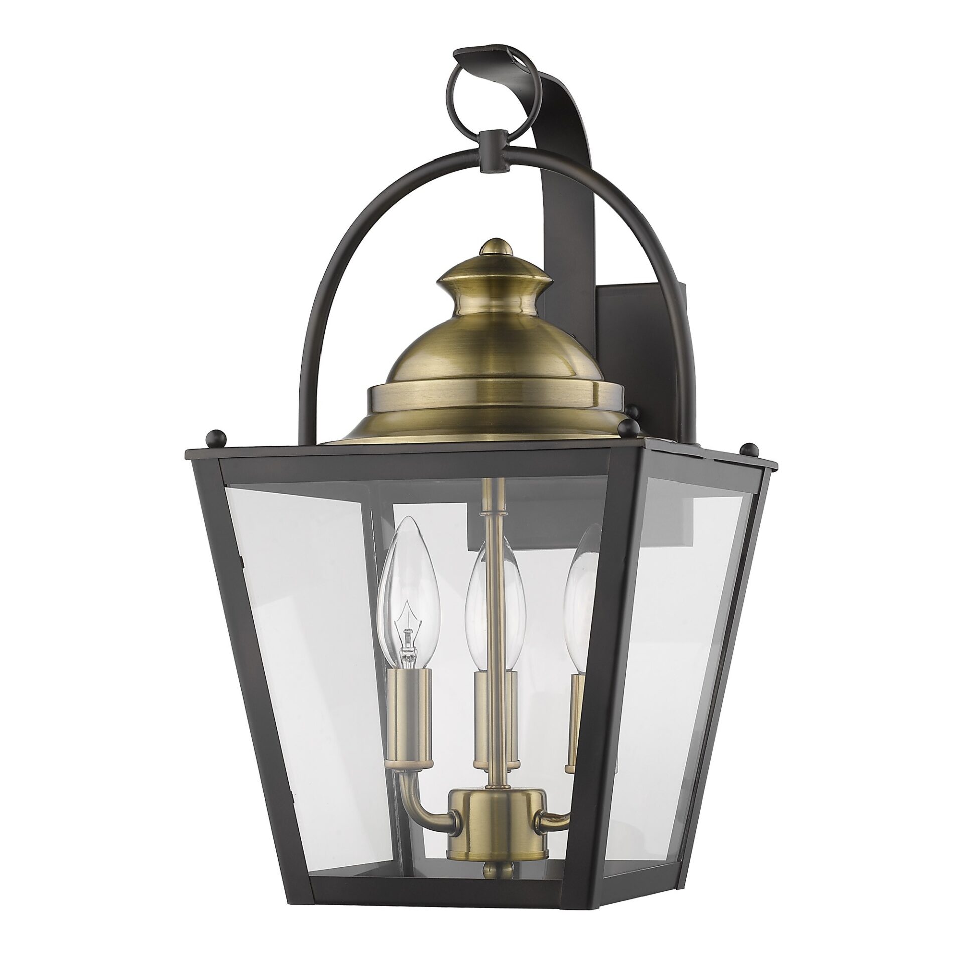 Savannah Colonial 3-Light Oil-Rubbed Bronze Wall Lantern