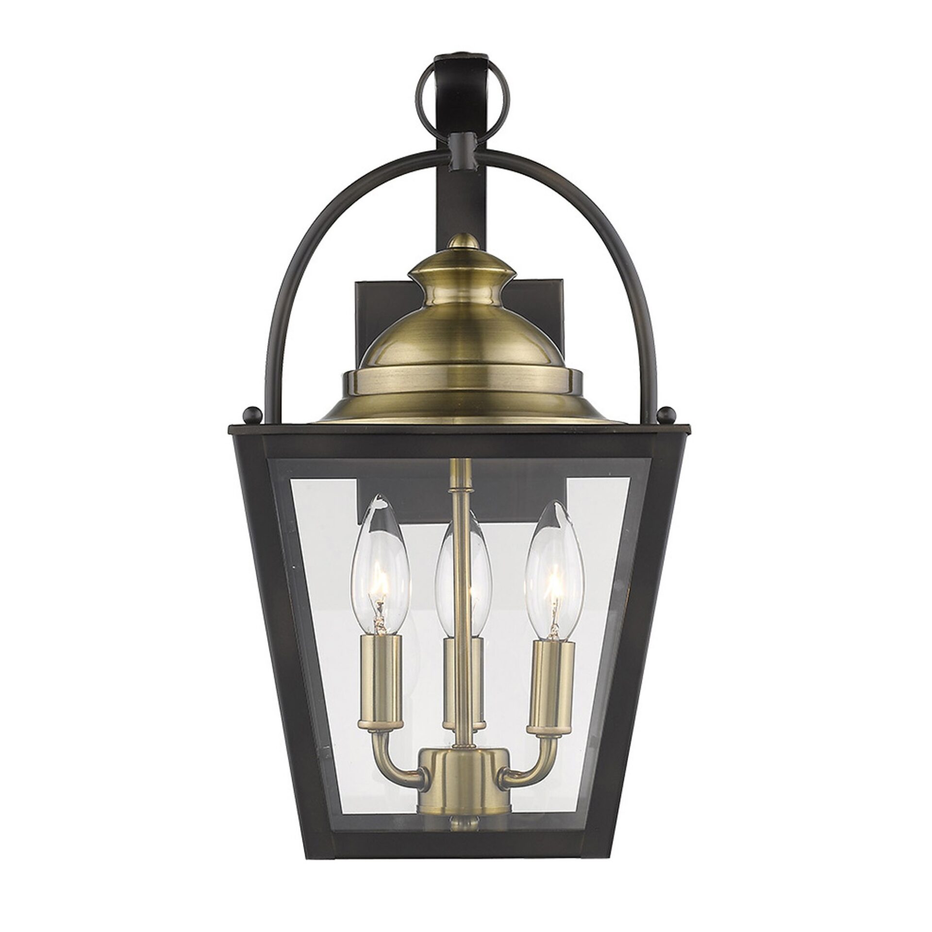 Savannah Colonial 3-Light Oil-Rubbed Bronze Wall Lantern - Image 4