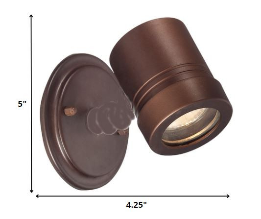 Antique Bronze Cylinder Outdoor Wall Spotlight - Image 5