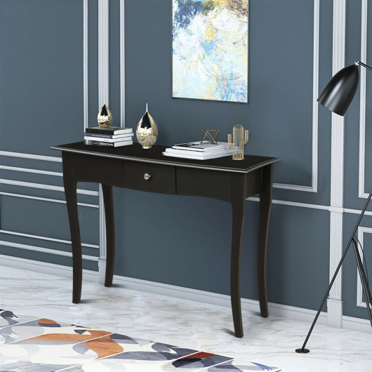 Elegant Acacia Wood Console Table with Drawer for Storage