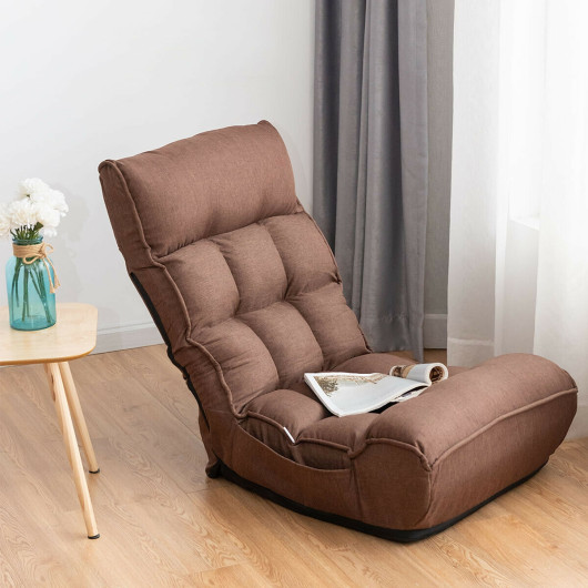 Adjustable Folding Floor Chair with 4 Reclining Positions