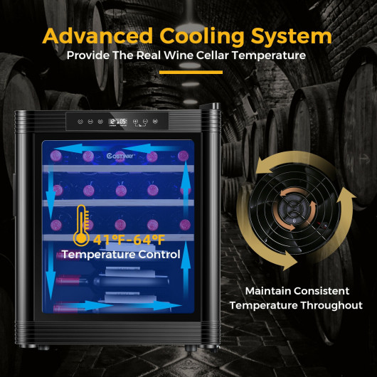 21 Bottle Wine Cooler with Digital Control and UV Protection