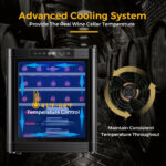 21 Bottle Wine Cooler with Digital Control and UV Protection