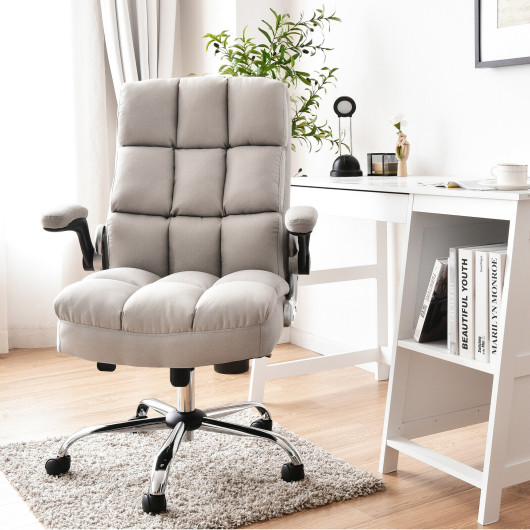 Ergonomic High Back Swivel Office Chair with Flip-up Arms