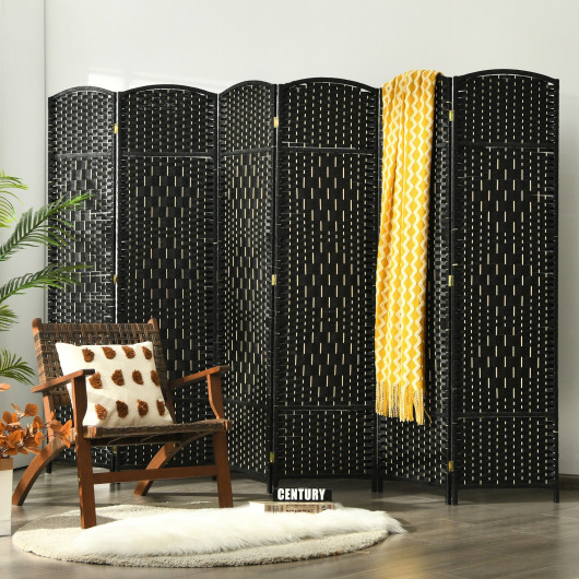 6.5 Ft Tall 6-Panel Folding Room Divider Screen