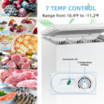 Compact 5 Cu.ft Chest Freezer with 3 Storage Baskets White