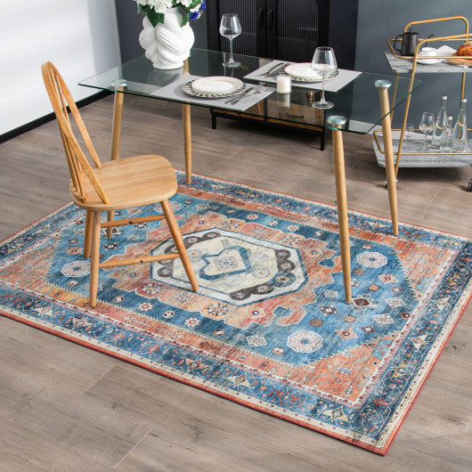 Distressed Vintage Non-Shedding Indoor Area Rug 5 x 7 Inch - Image 2