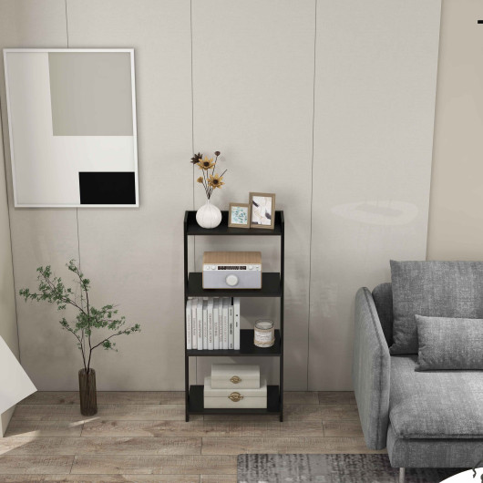 4-Tier Ladder Shelf with Stable Frame and Anti-Tip Protection