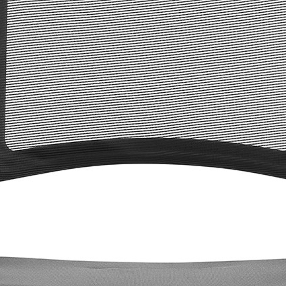 33.86-Inch Gray & Black Mesh Office Chair with Flip-Up Arms (Set of 2) - Image 3