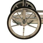 Chrome Glass Rolling Bar Cart with Two Tiers and Wheels