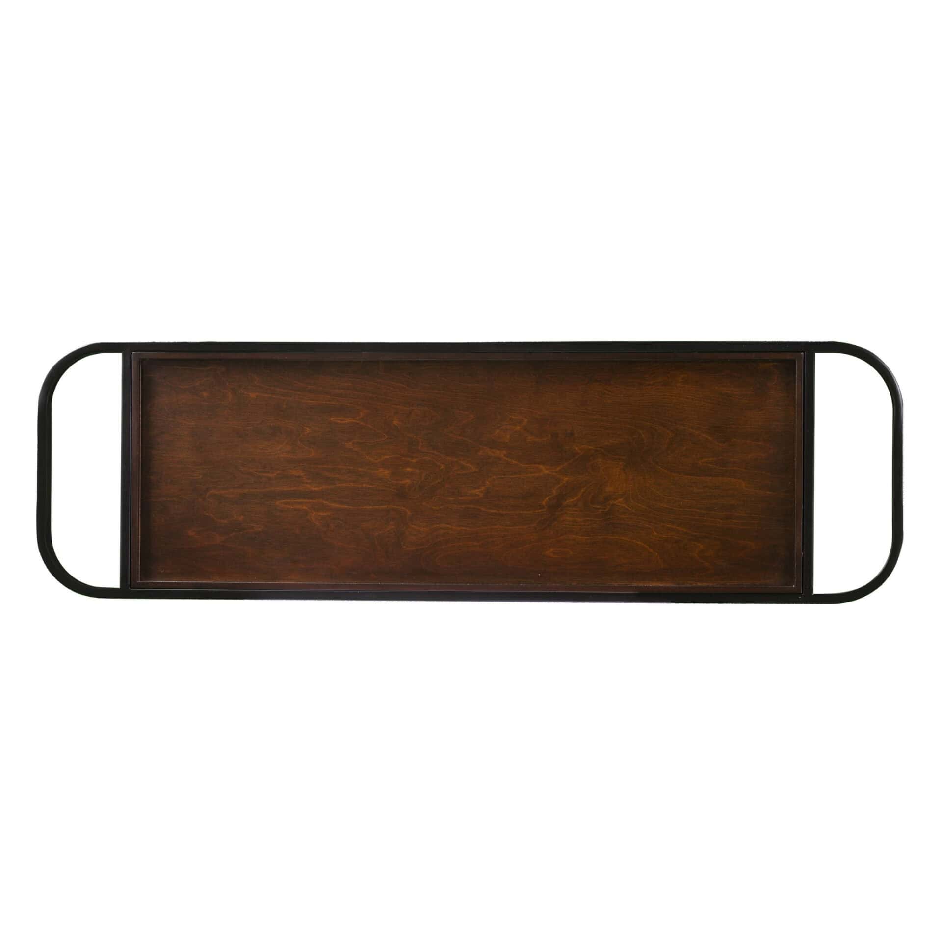 Brown Rolling Bar Cart with Shelves, Towel Racks, and Wheels - Image 6