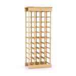 Modular Pine Wood Wine Rack Holds 40 Bottles
