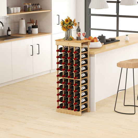 Modular Pine Wood Wine Rack Holds 40 Bottles - Image 6