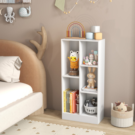 5-Cube Floor Bookcase with Anti-Tipping Kits and Storage