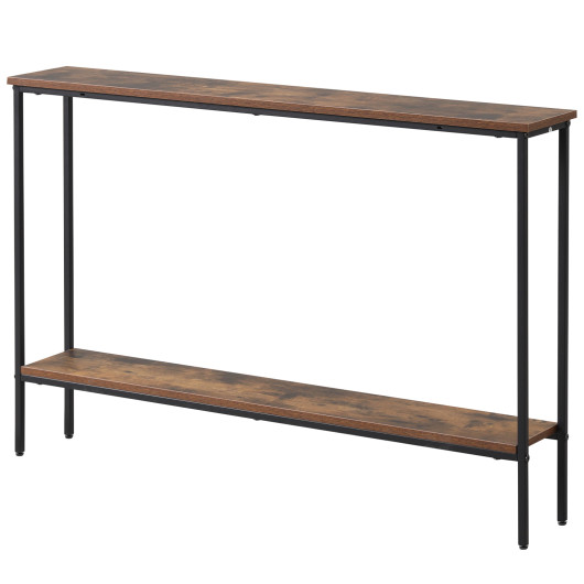Slim 44 Inch Console Table with Shelf and Stability Features - Image 4