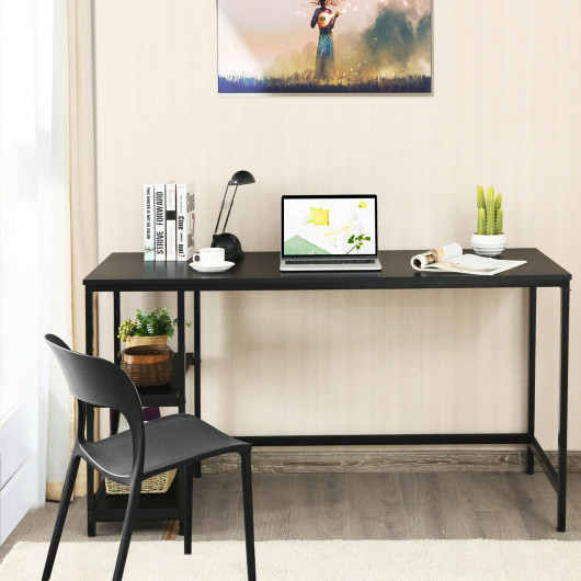 47 Inch Black Computer Desk with Adjustable Shelf - Image 12