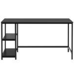 47 Inch Black Computer Desk with Adjustable Shelf