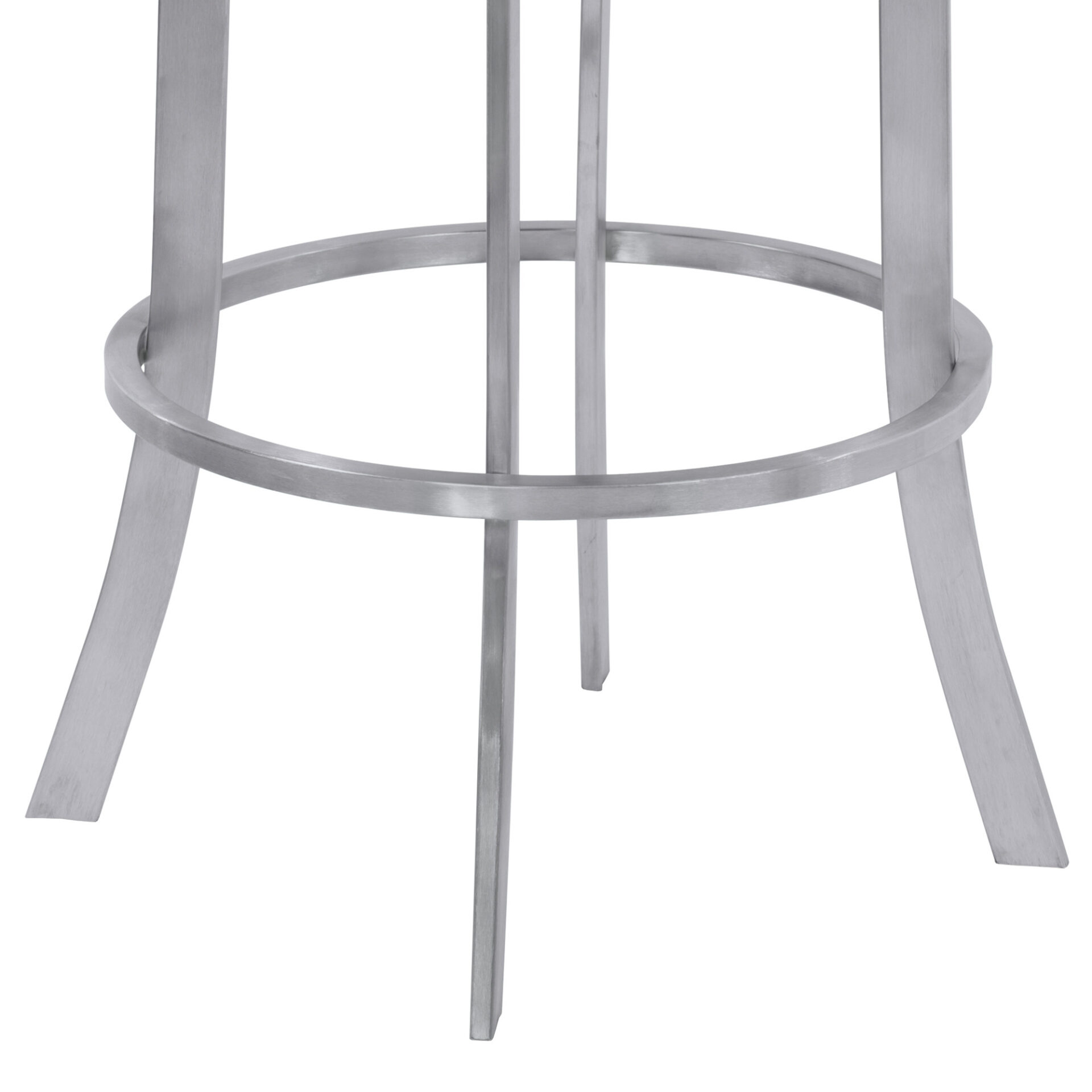30 Inch Black Silver Faux Leather Swivel Modern Bar Stool - Image 7