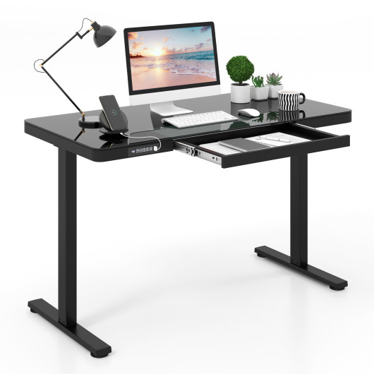 48 Inch Height Adjustable Electric Desk with USB Ports - Image 10