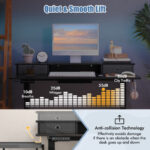 48 Inch x 24 Inch Height Adjustable Electric Standing Desk with Drawers and Monitor Shelf