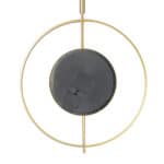 Gold Metal and Glass Wall Clock With Exposed Gears