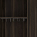 27 Inch Dark Brown Corner Bar Cabinet With Shelves