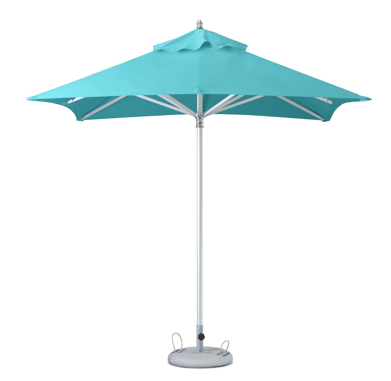 8' Aqua Square Market Patio Umbrella, Weather-Resistant All-Season Canopy