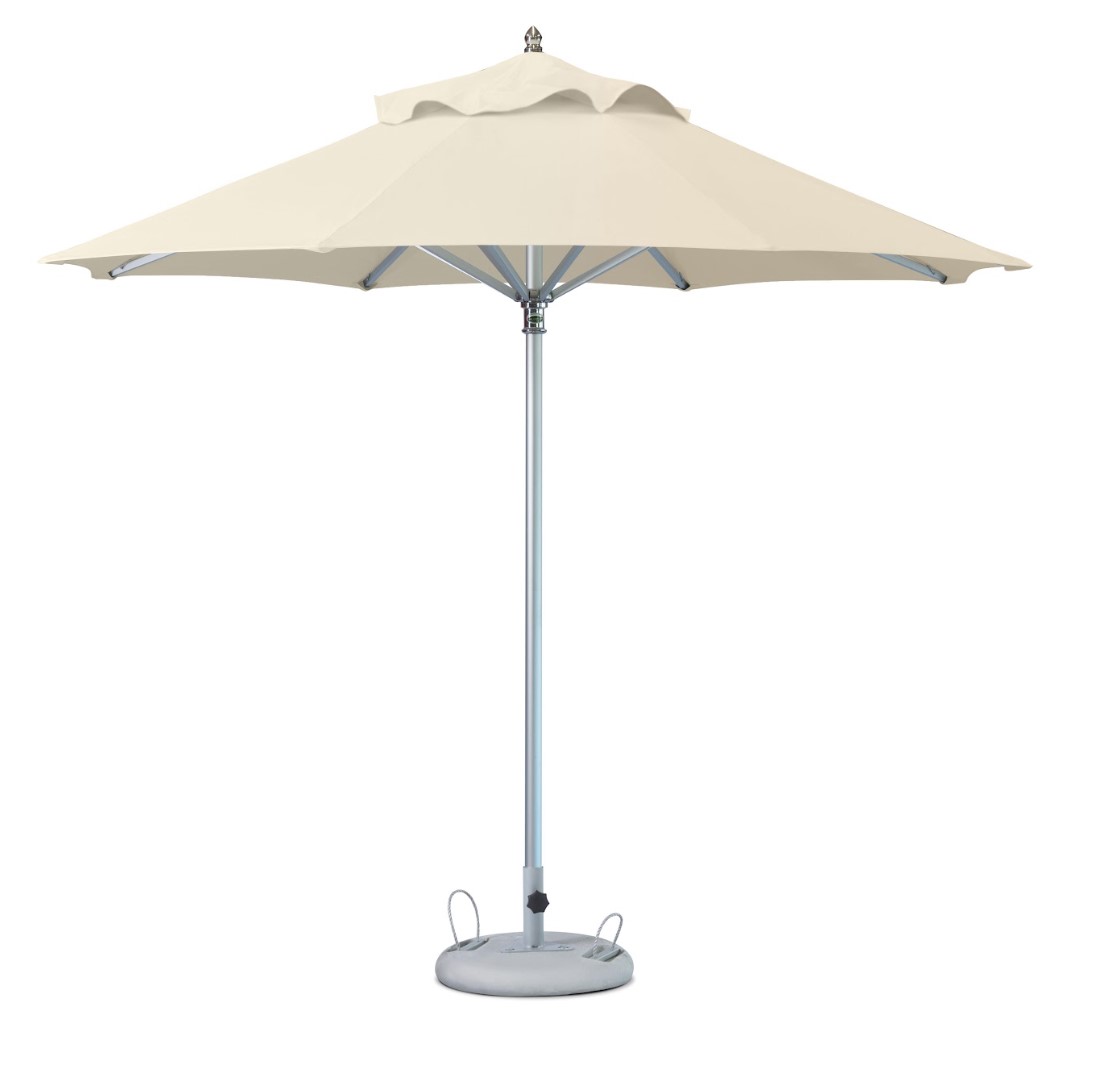 13' Ecru Round Market Patio Umbrella with Durable Polyester Canopy