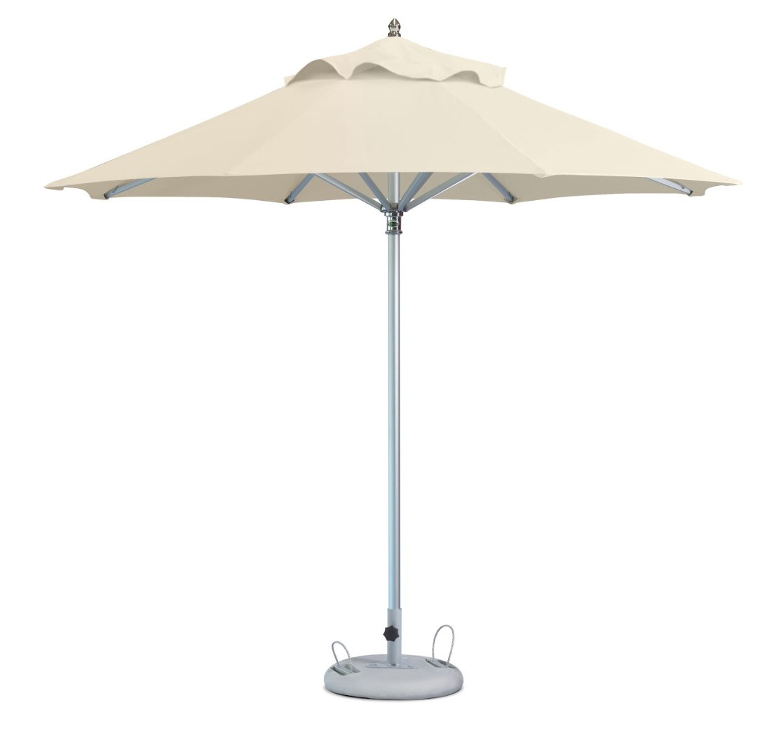 13' Ecru Round Market Patio Umbrella with Durable Polyester Canopy