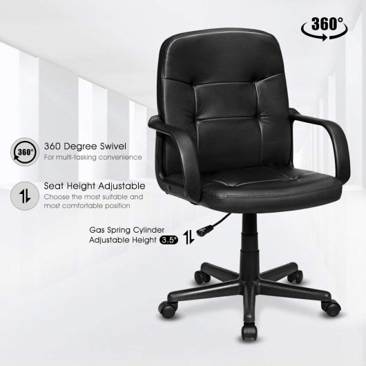Ergonomic High Back Office Chair with Adjustable Height and Wheels