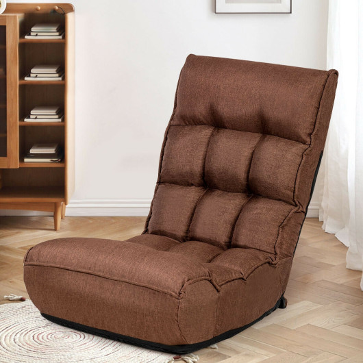 Adjustable Folding Floor Chair with 4 Reclining Positions