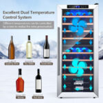 Dual Zone Wine Cooler Refrigerator with 8 Shelves (43 Bottles)