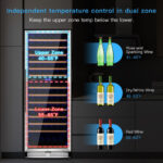 Dual Zone Wine Cooler Refrigerator with Temperature Control (154 Bottles)