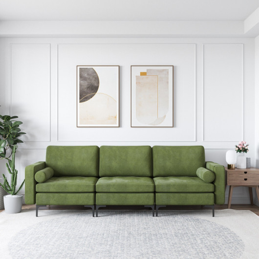 Modular L-Shaped Sectional Sofa with Storage and USB Ports