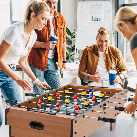 4-in-1 Multi Game Table Foosball Billiards Tennis Hockey