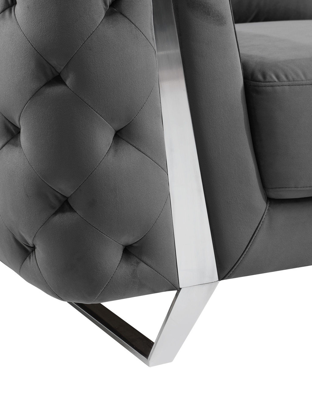 Indoor Dark Gray Italian Leather Sofa and Loveseat Seating Set